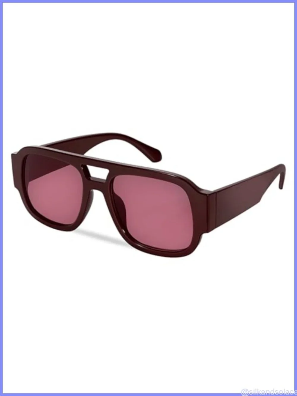 Oversized Square Aviator Sunglasses Retro 70s Chunky Full Shield UV Protection